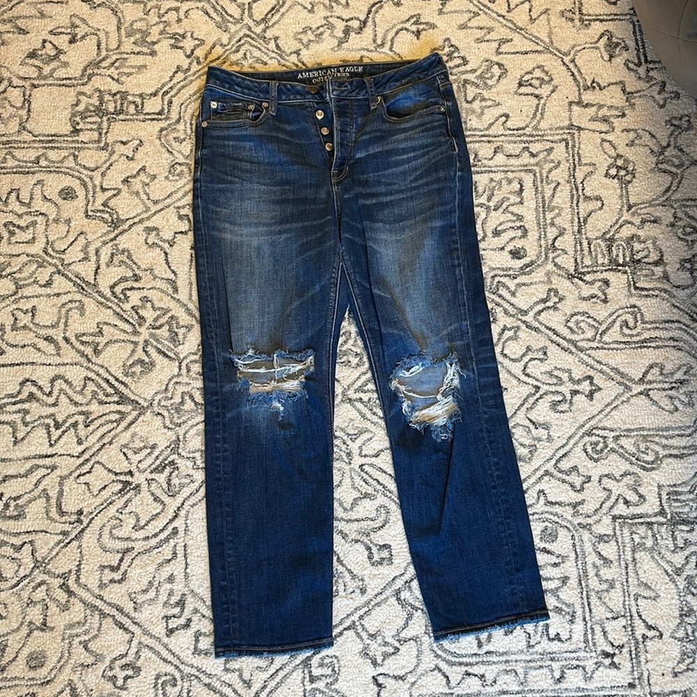 American Eagle Vintage Hi Rise Button Fly Jeans 10